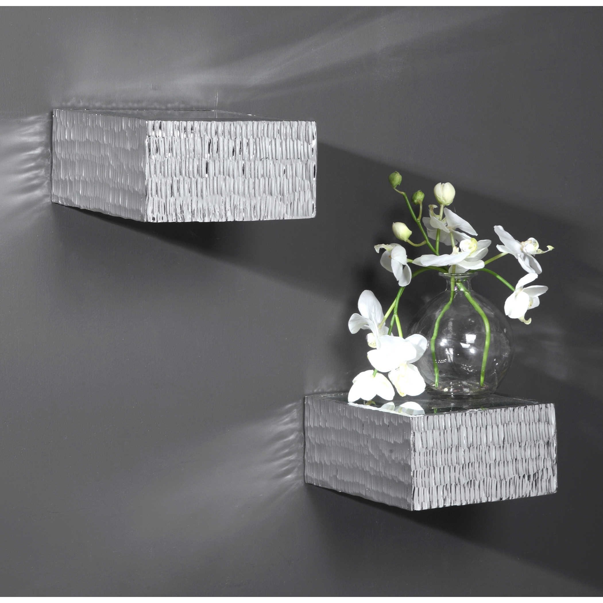 Uttermost Alternative Wall Decor Jessamine Silver Wall Shelves, Set of